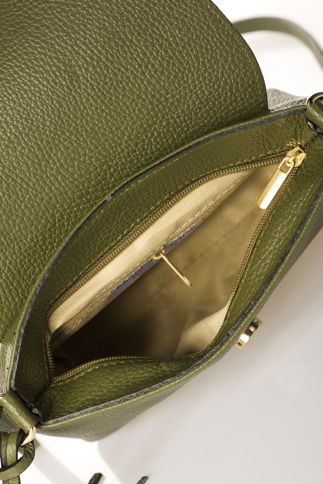 ASTER Leather Crossbody Bag - Green