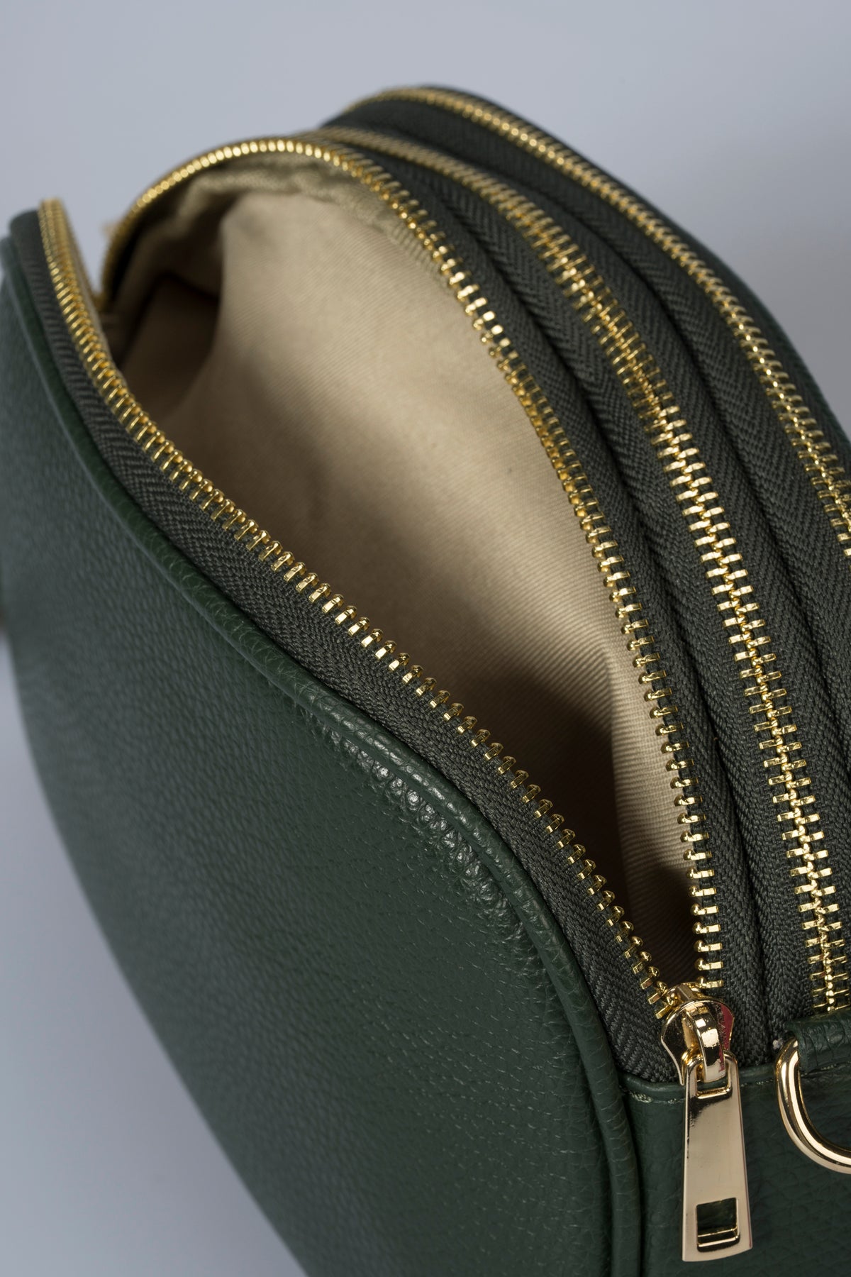 EBE Leather Crossbody Bag - Dark-Green