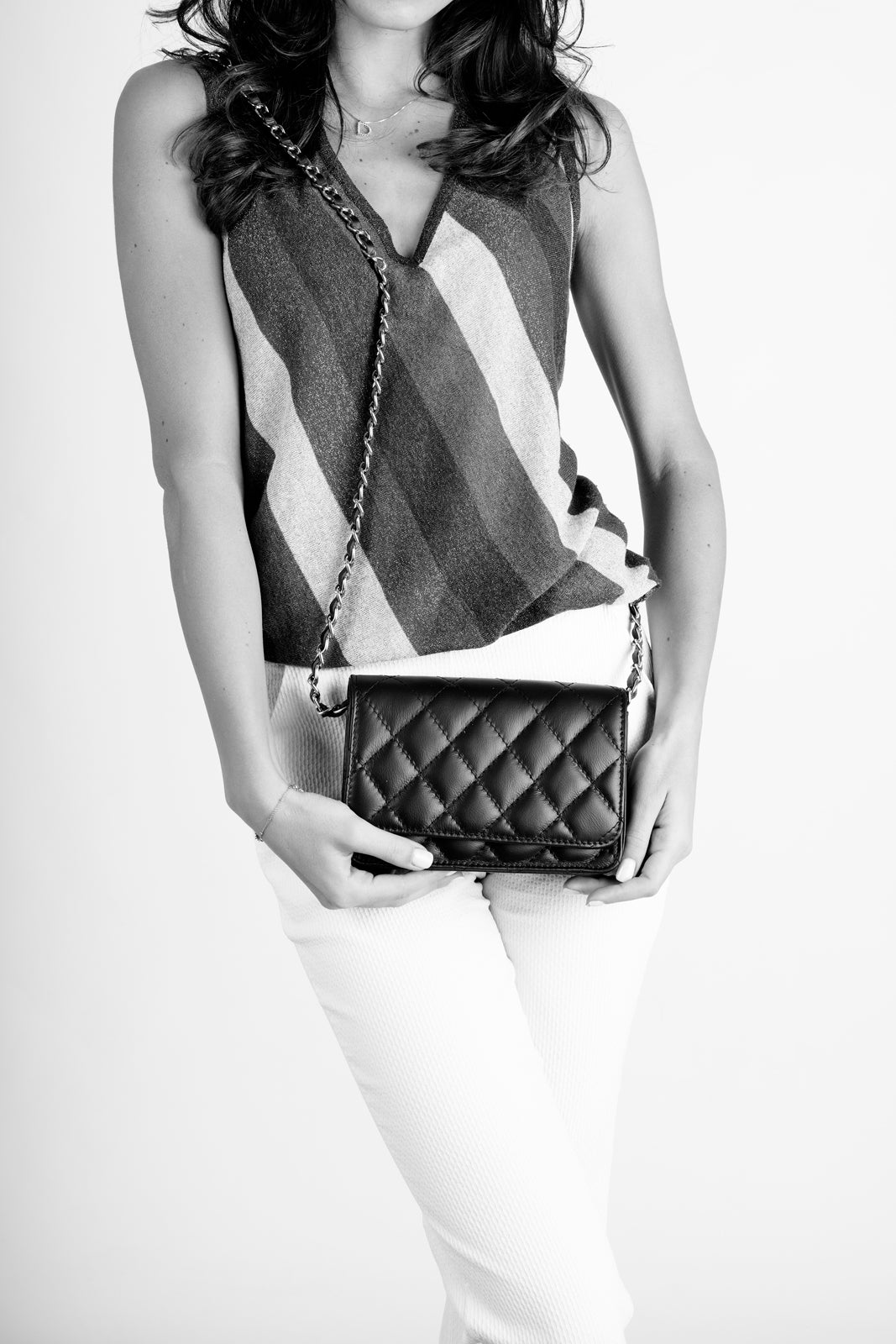 EULALIA Leather Crossbody Bag - Black