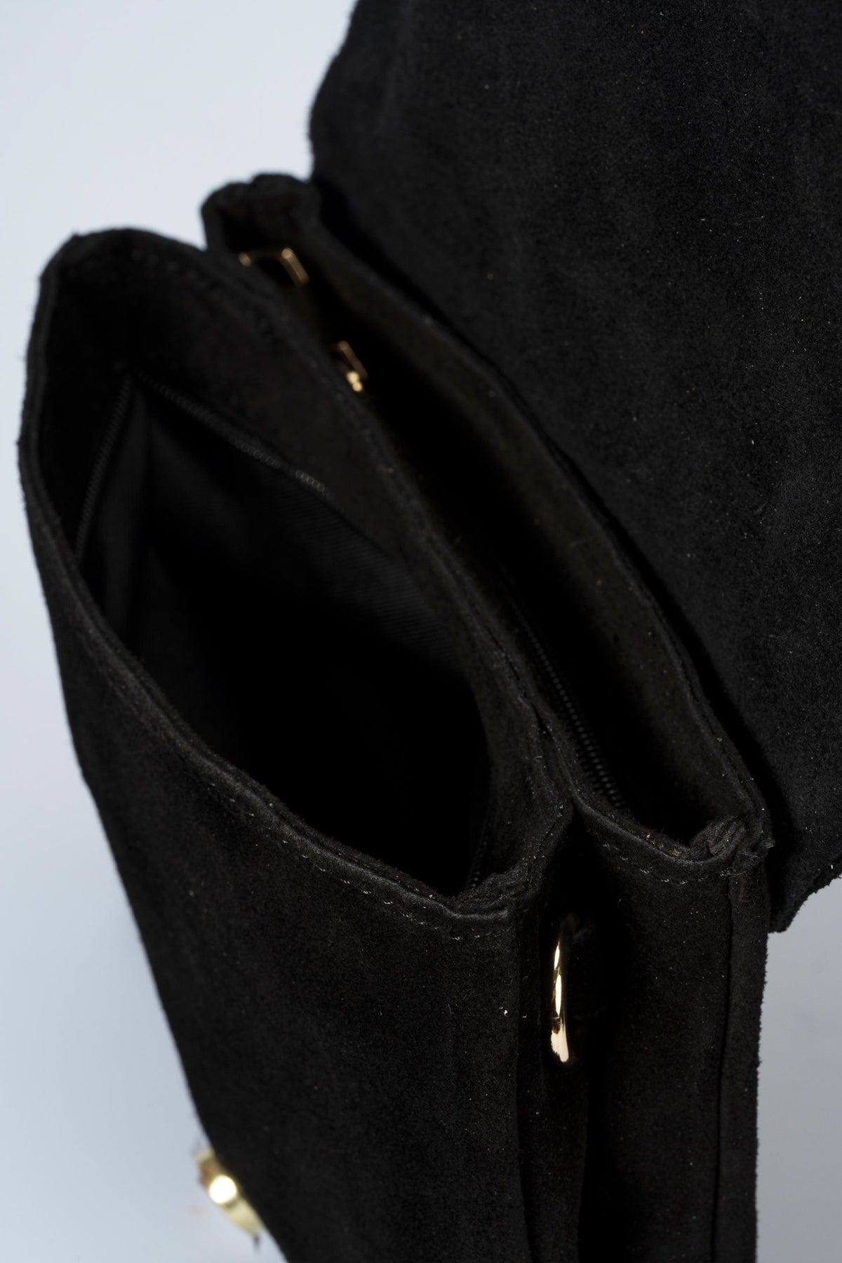 HAILEY Leather Crossbody Bag - Black