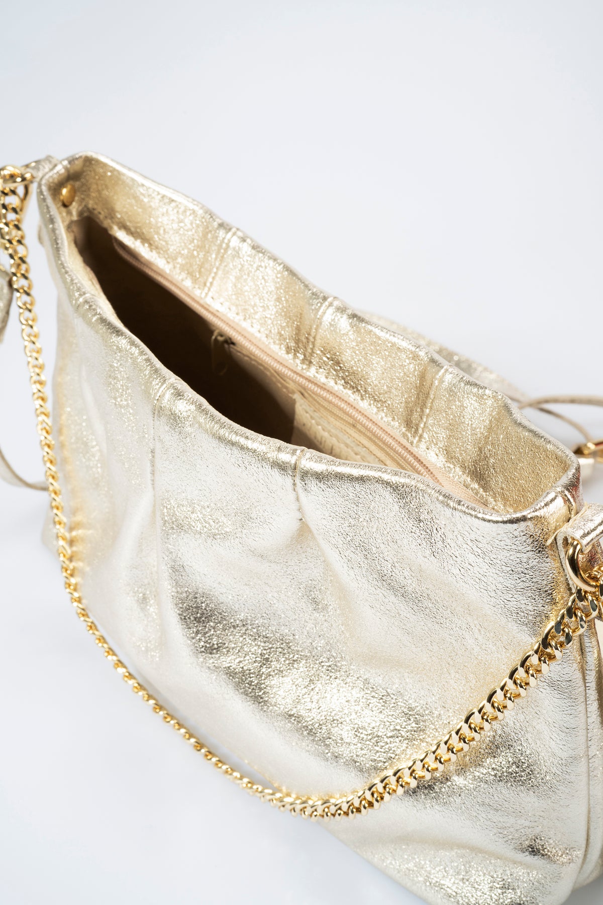 CLIO Leather Crossbody Bag - Platino