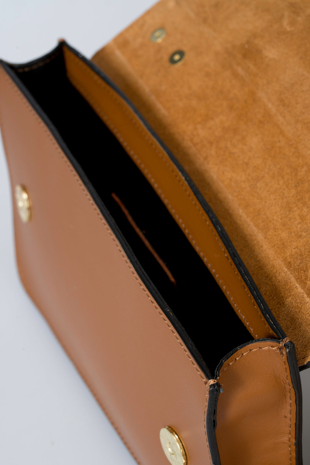 CALLIE Leather Crossbody Bag - Cognac