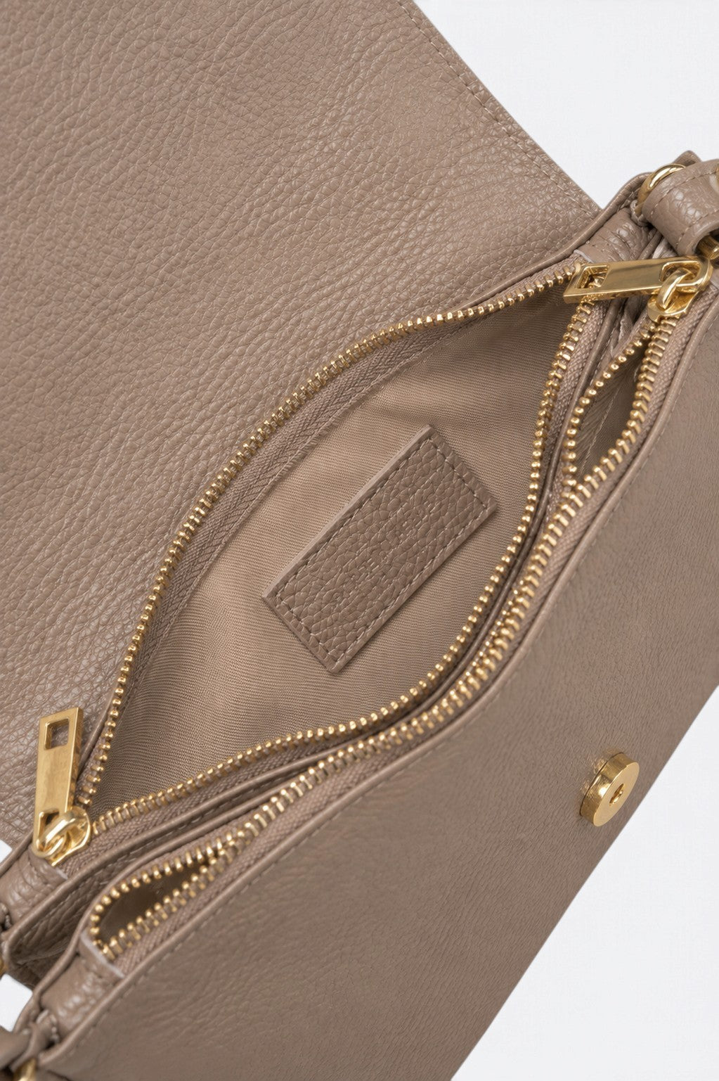 ELLA Leather Crossbody Bag - Taupe