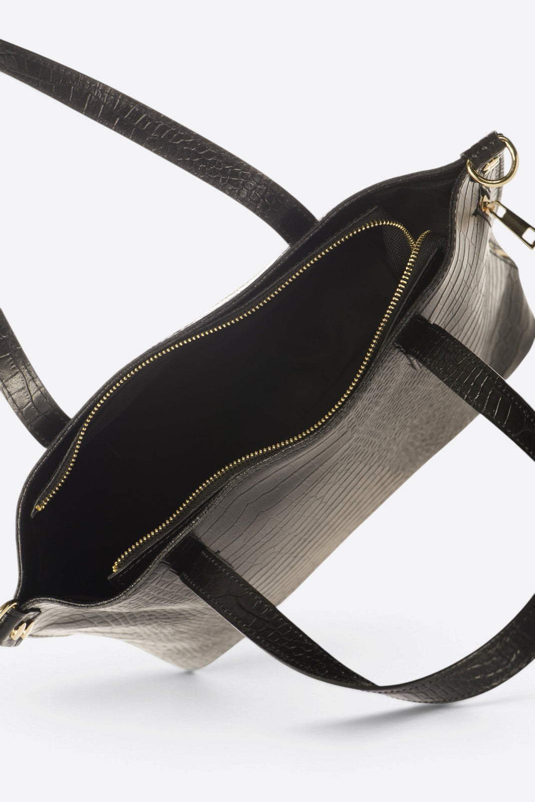 BRENDA Leather Shoulder Bag - Black