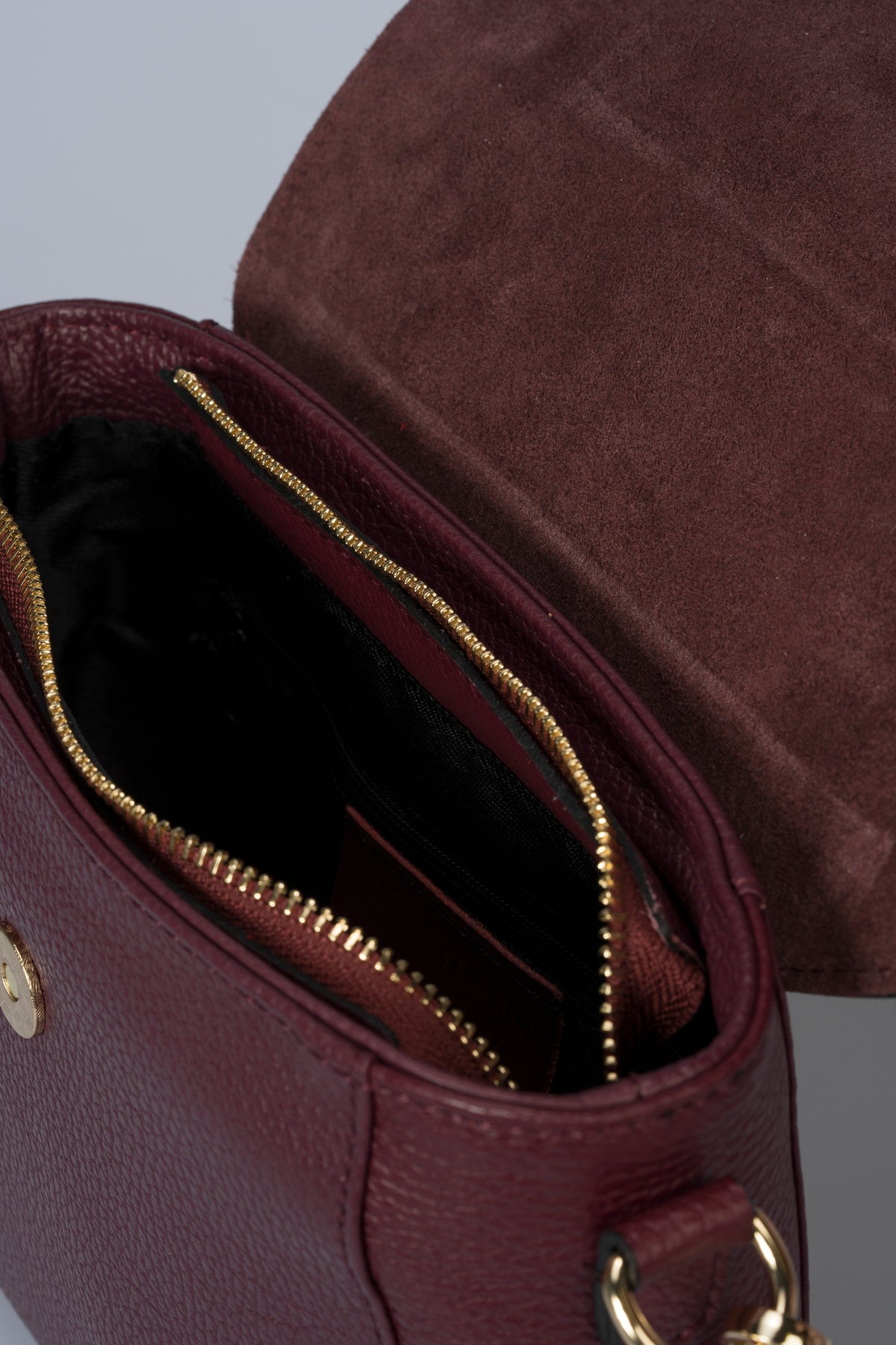 ADORE Leather Crossbody Bag - Wine