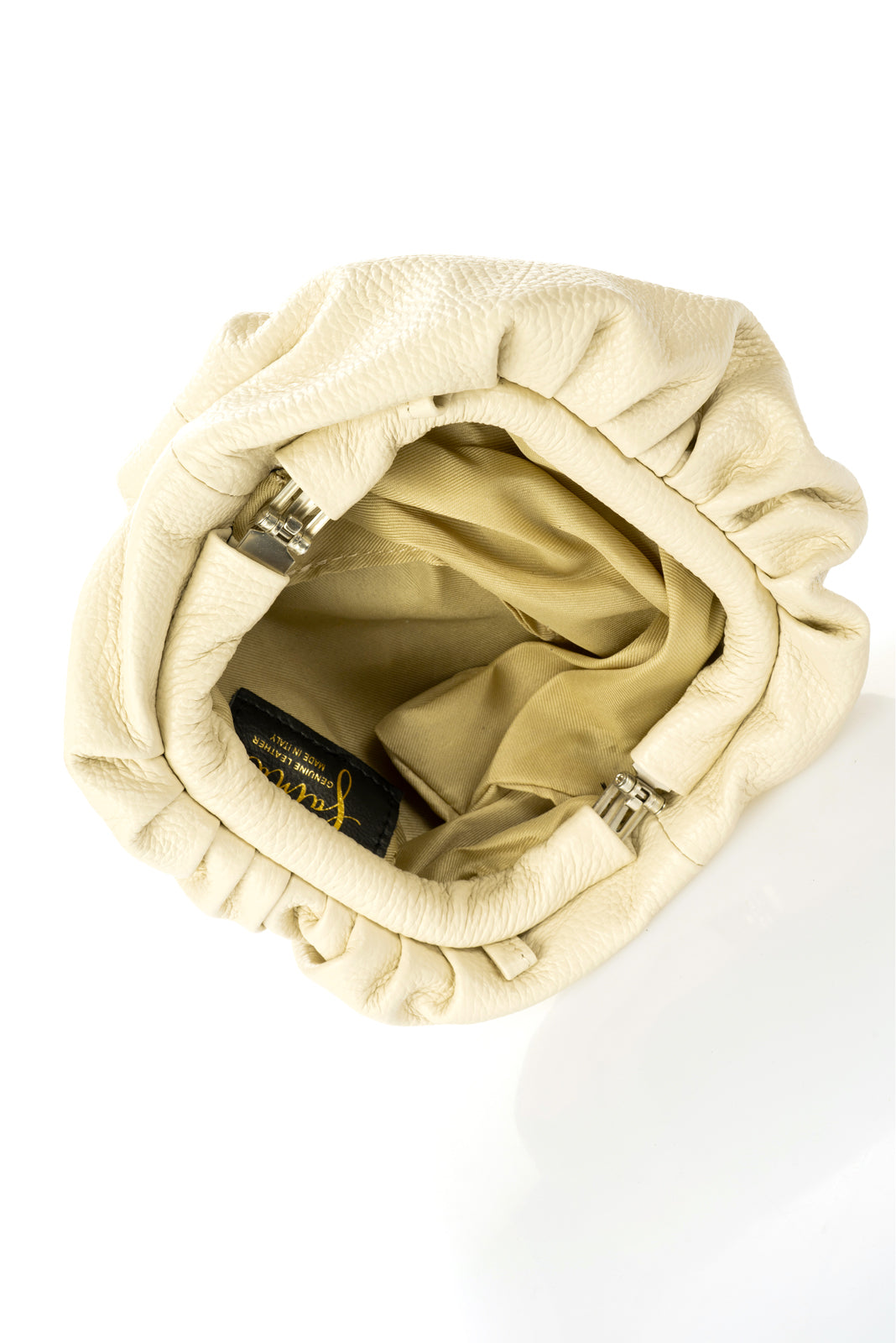 Leather Crossbody Bag 2549 - Beige