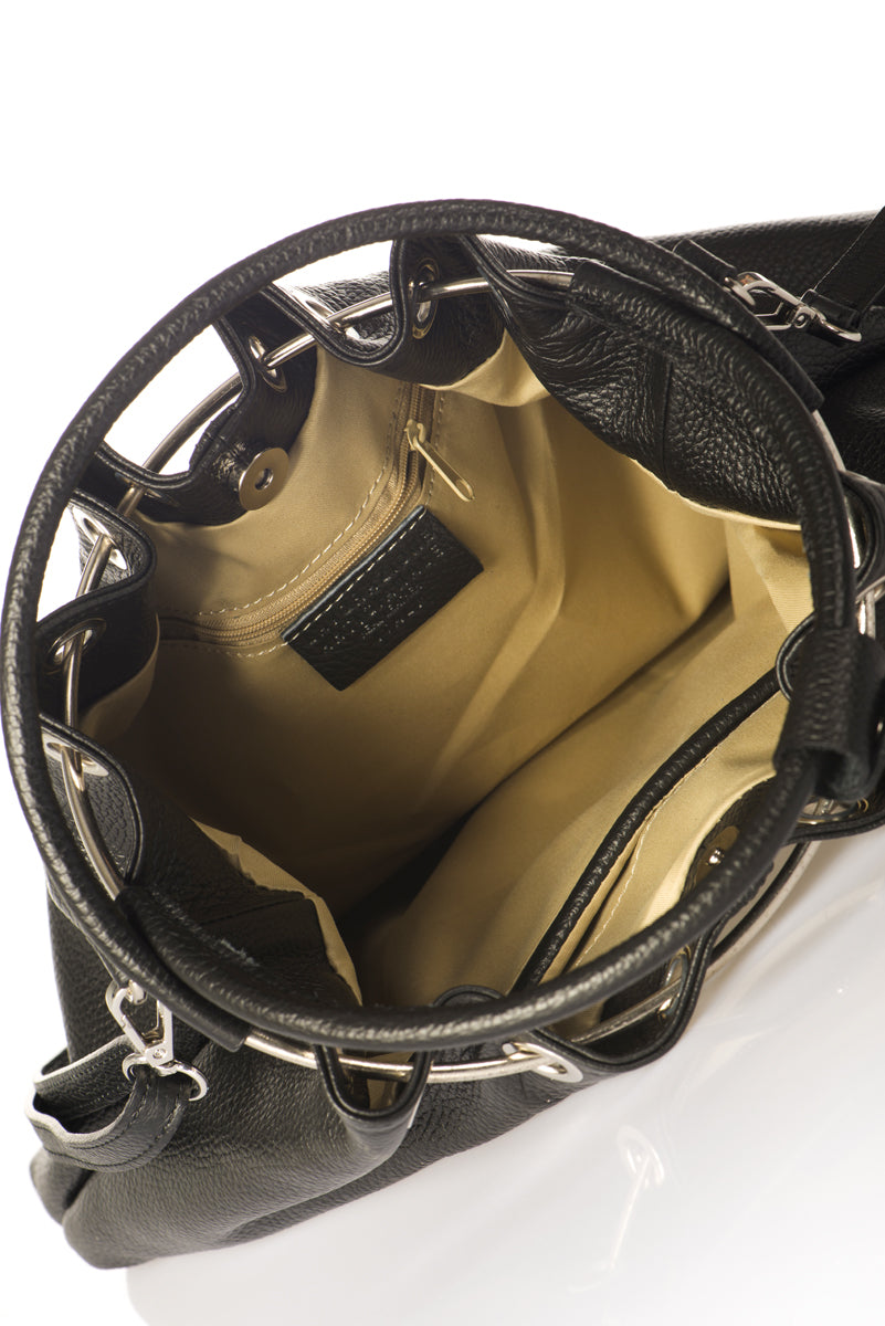 Leather Backpack 1018 - Black