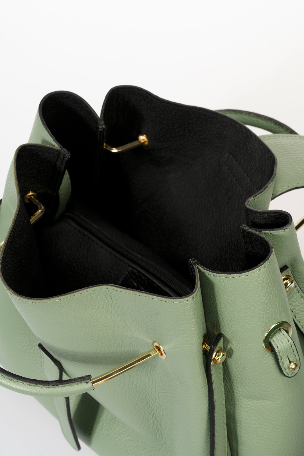 Leather Shoulder Bag 3549 - Verde