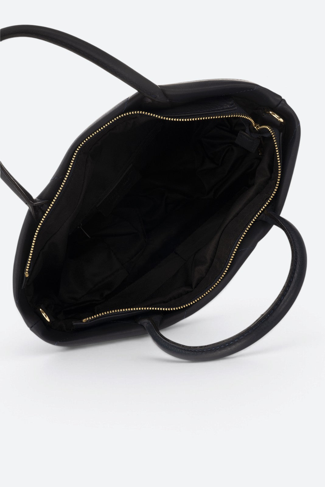 GINEVRA Leather Top Handle Bag - Blue