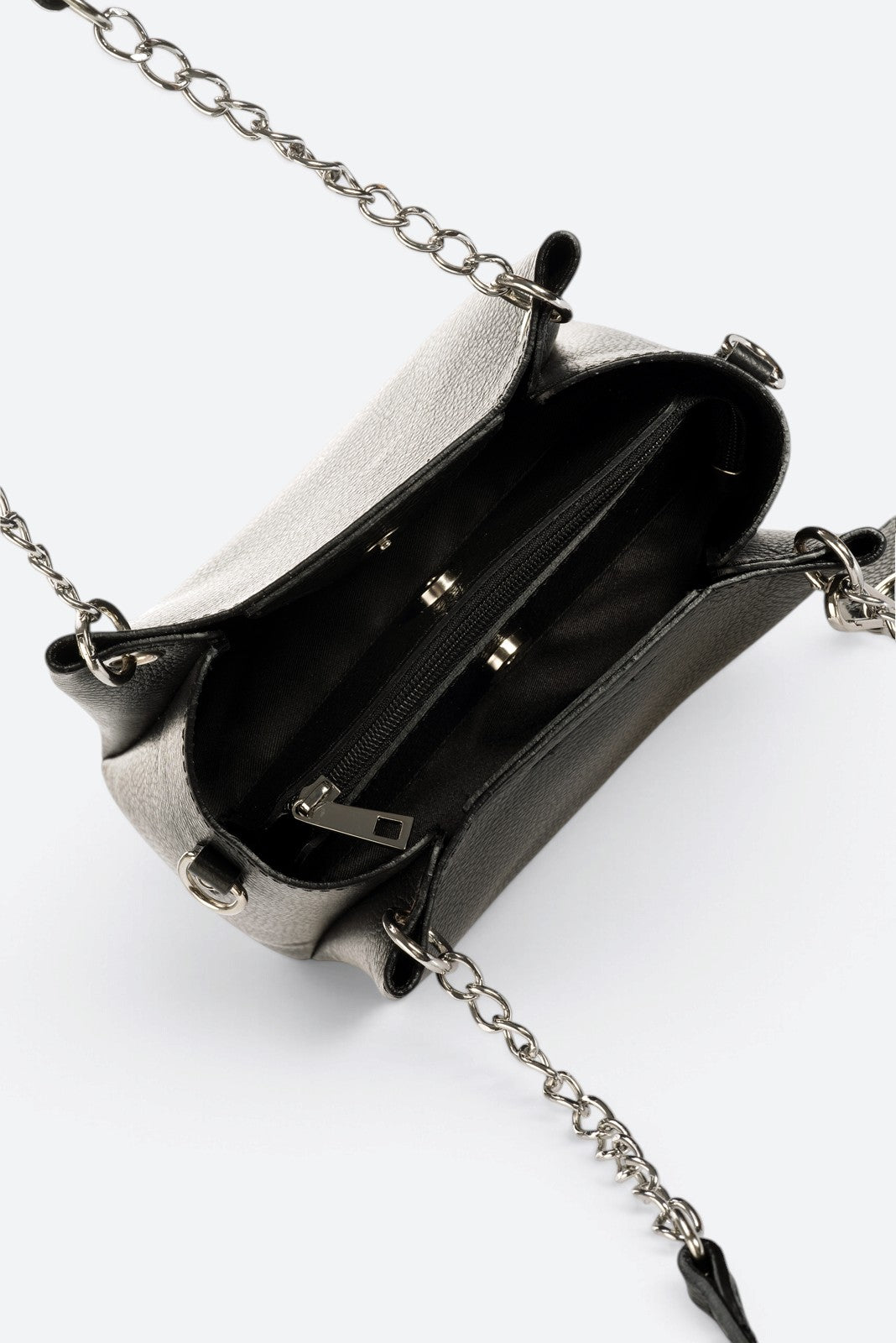 ANIKA Leather Top Handle Bag - Black