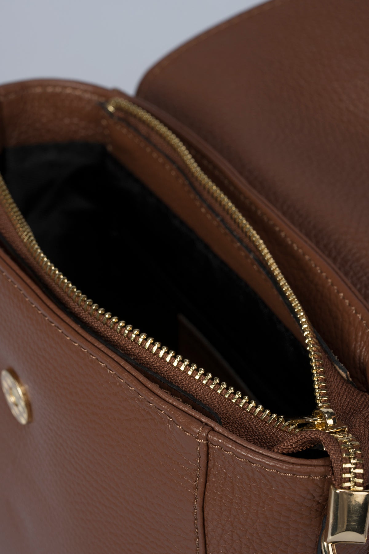 ADORE Leather Crossbody Bag - Brown