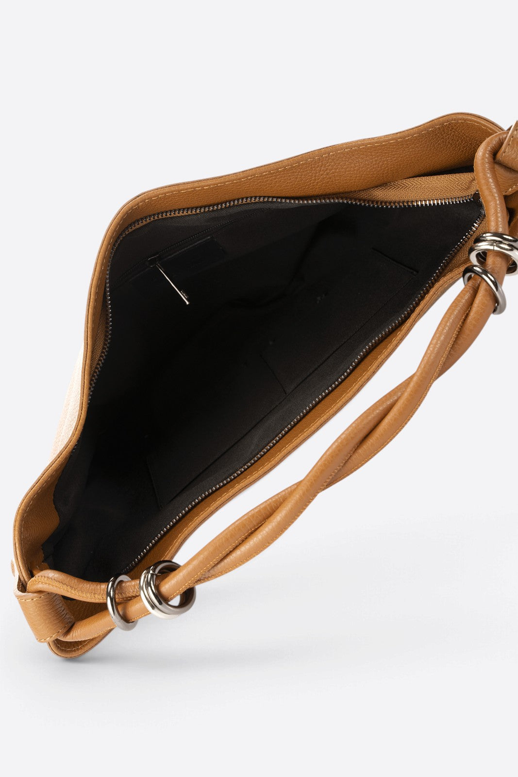 NORA Leather Top Handle Bag - Cognac