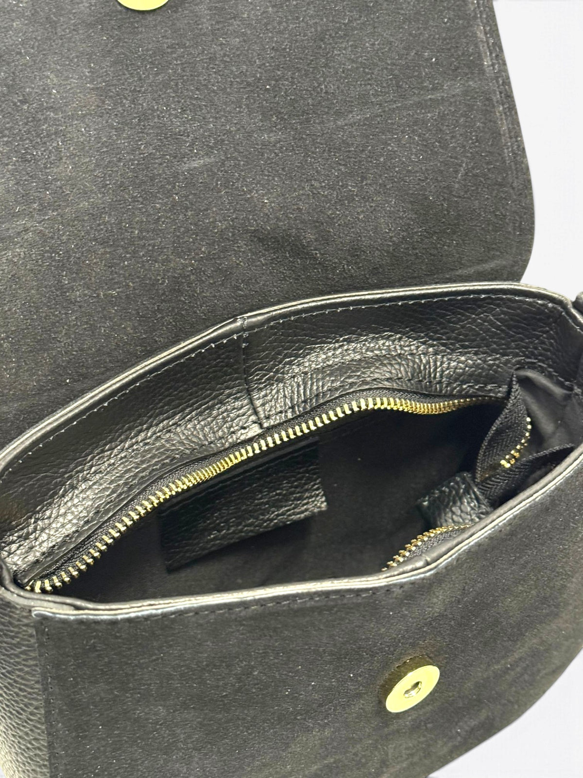 Leather Crossbody Bag 5630 - Black