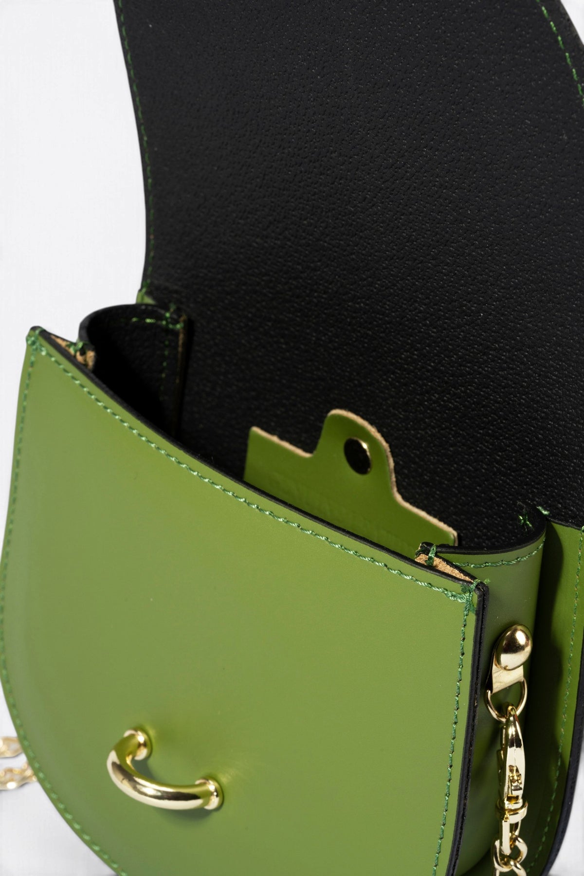Leather Crossbody Bag 7006 - Menta
