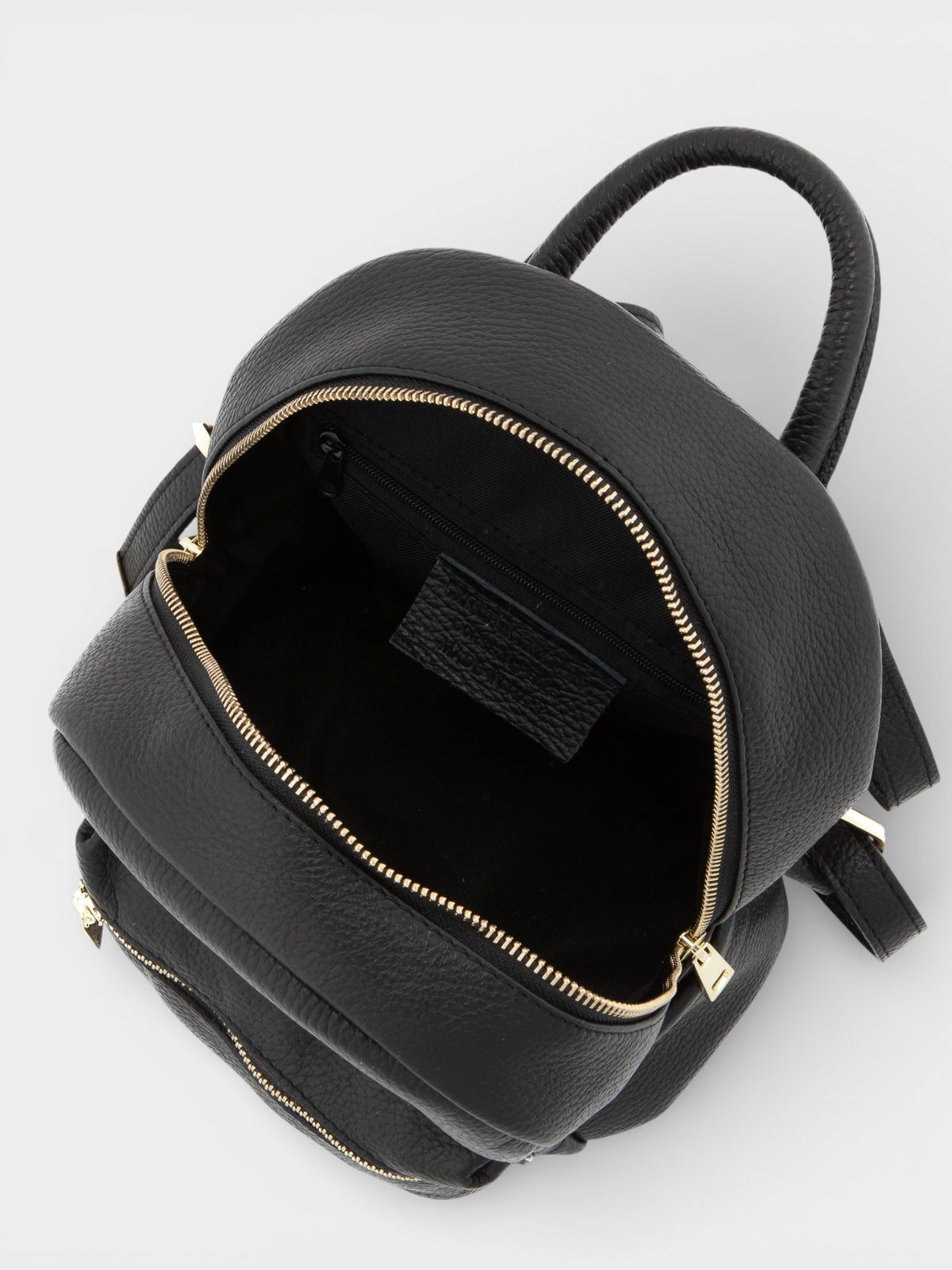 Leather Backpack 1205 - Black