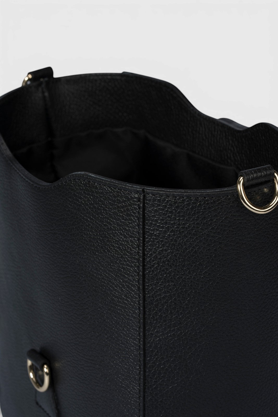 REINA Leather Crossbody Bag - Black