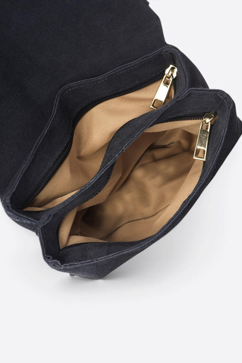 HAILEY Leather Crossbody Bag - Blue