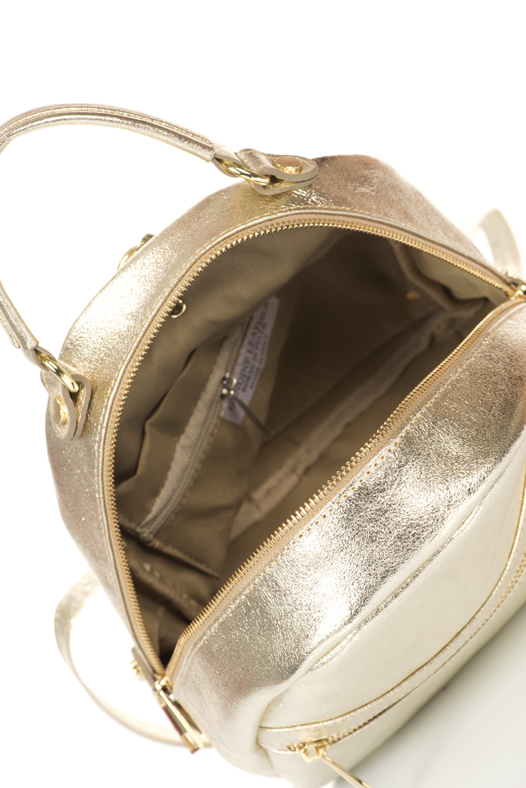 Leather Bucket Bag 5384 - Gold