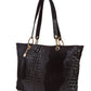 FLORA Leather Shoulder Bag - Black