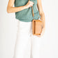 MAVIS Leather Crossbody Bag - Cuoio