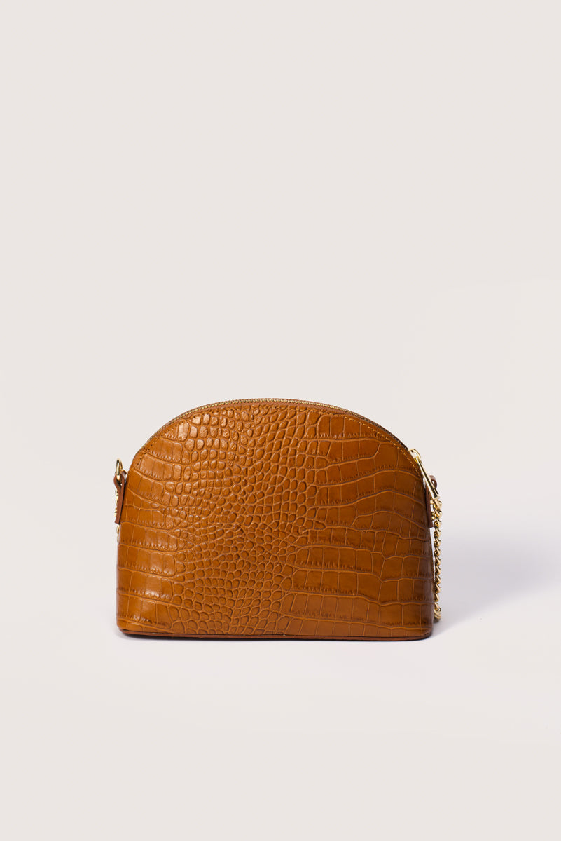 ZENA Leather Crossbody Bag - Cognac