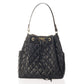 EDINA Leather Top Handle Bag - Black
