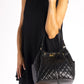 EDINA Leather Top Handle Bag - Black