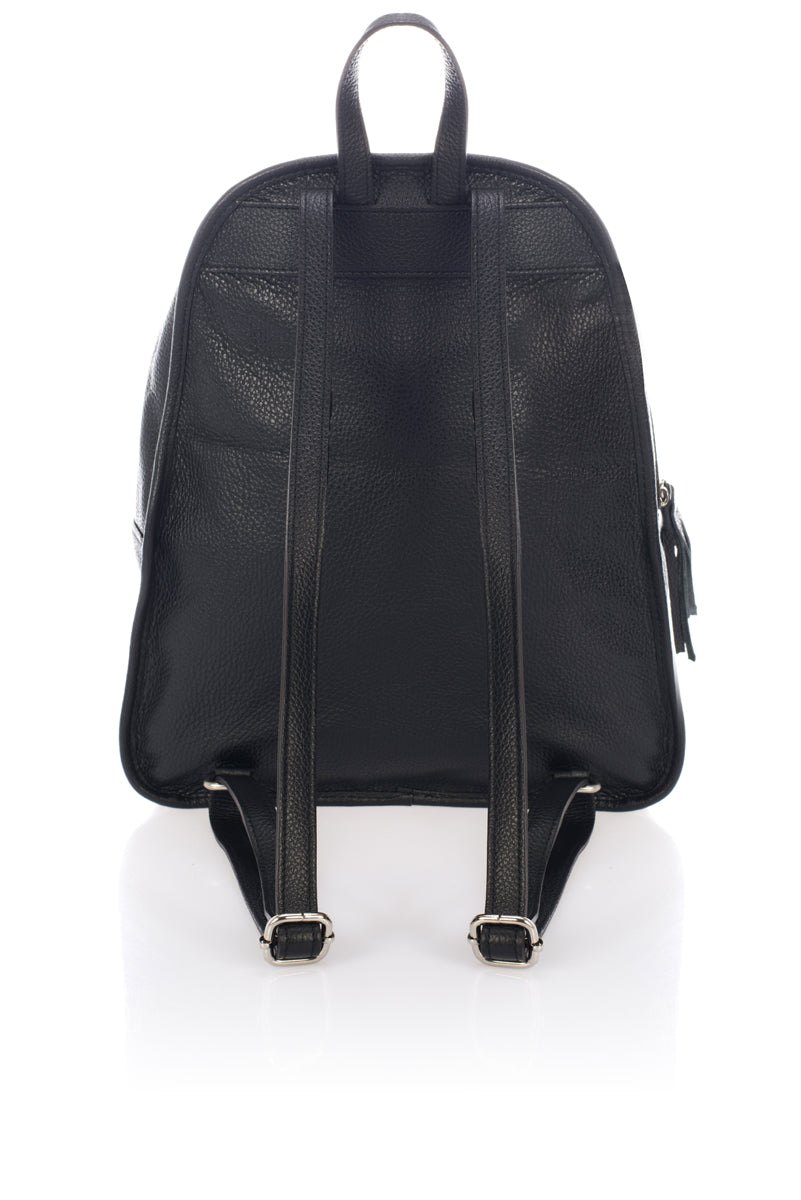 JASMINE Leather Backpack - Black