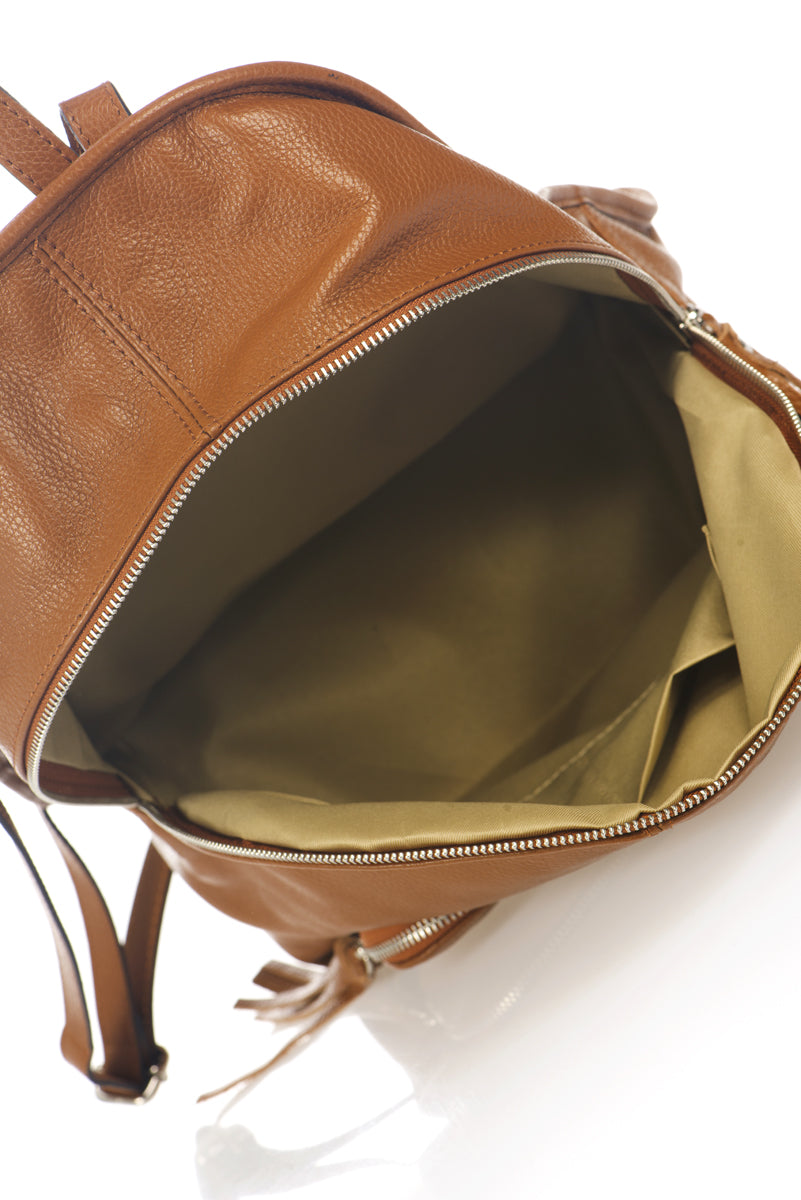 JASMINE Leather Backpack - Cognac