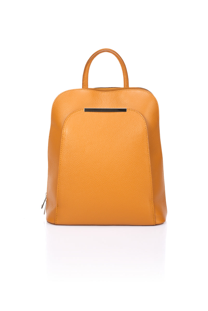 FREYA Leather Backpack - Cognac