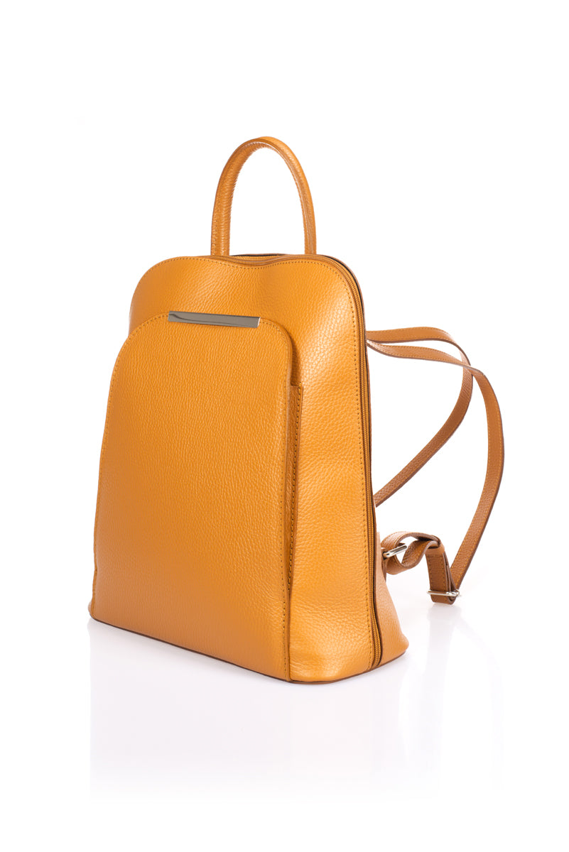 FREYA Leather Backpack - Cognac