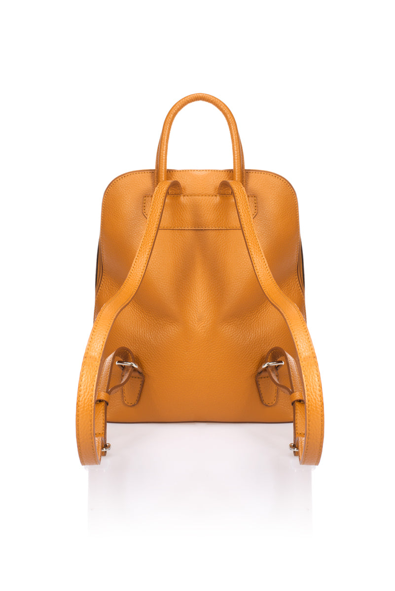 FREYA Leather Backpack - Cognac