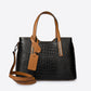 BRIGITTE Leather Top Handle Bag - Black
