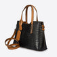 BRIGITTE Leather Top Handle Bag - Black