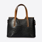 BRIGITTE Leather Top Handle Bag - Black