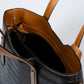 BRIGITTE Leather Top Handle Bag - Black