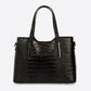 BRIGITTE Leather Top Handle Bag - Nero