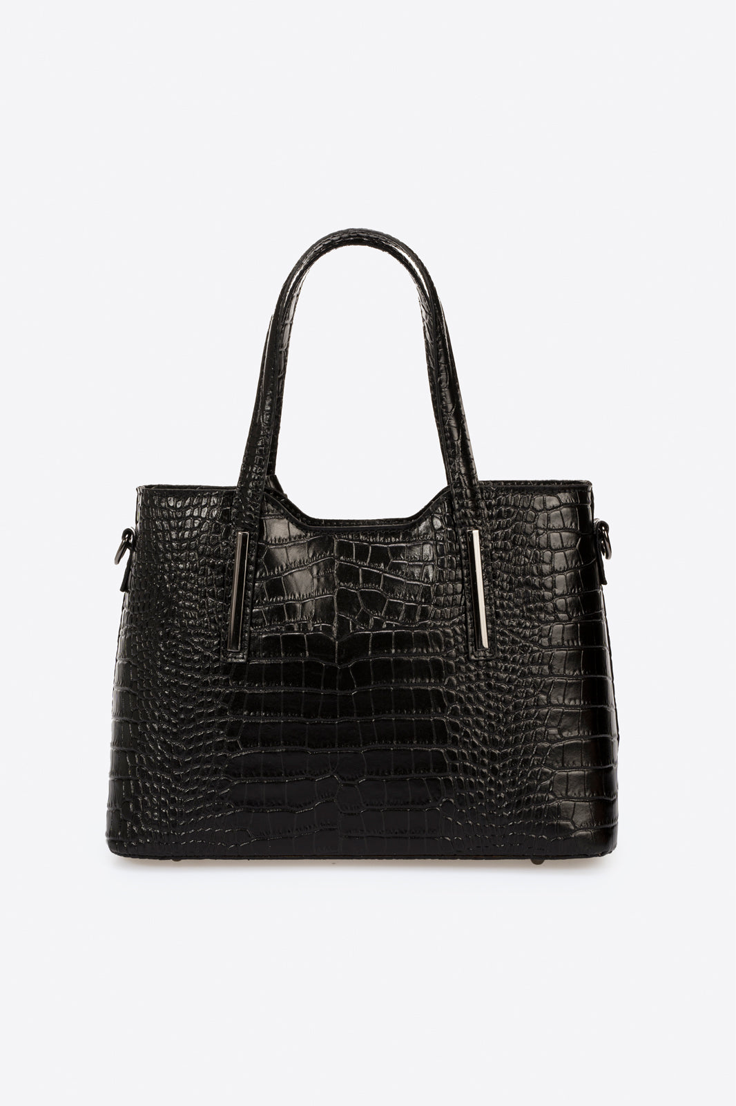 BRIGITTE Leather Top Handle Bag - Nero