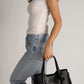 BRIGITTE Leather Top Handle Bag - Nero