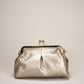 TIANE Leather Clutch Bag - Platino