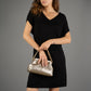 TIANE Leather Clutch Bag - Platino