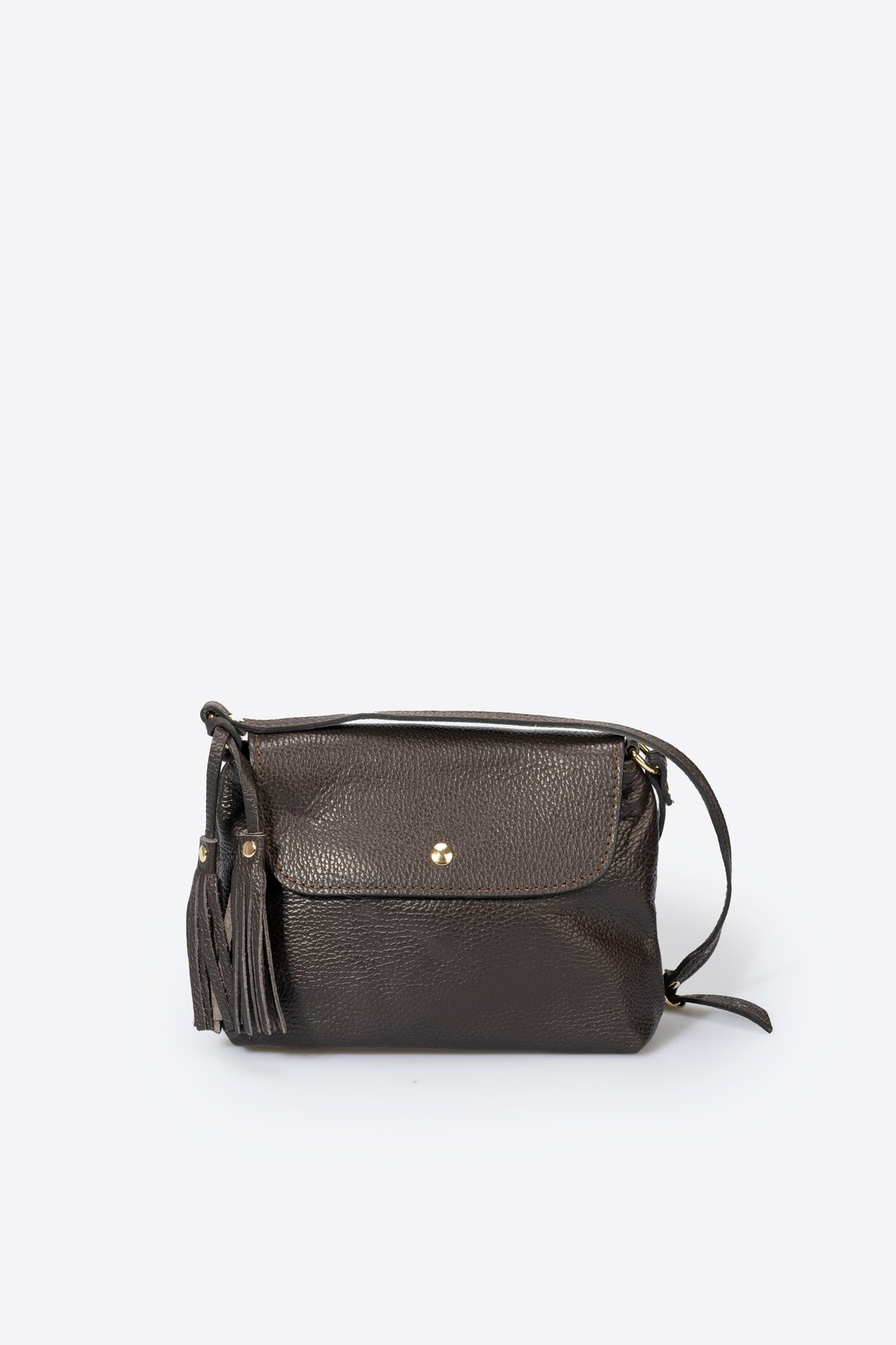 ASTER Leather Crossbody Bag - Brown