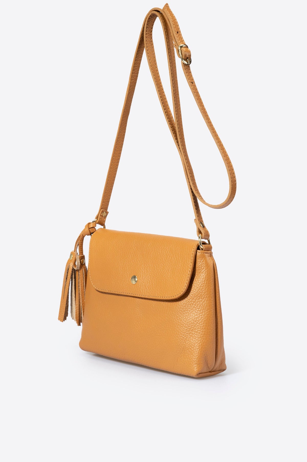 ASTER Leather Crossbody Bag - Cuoio