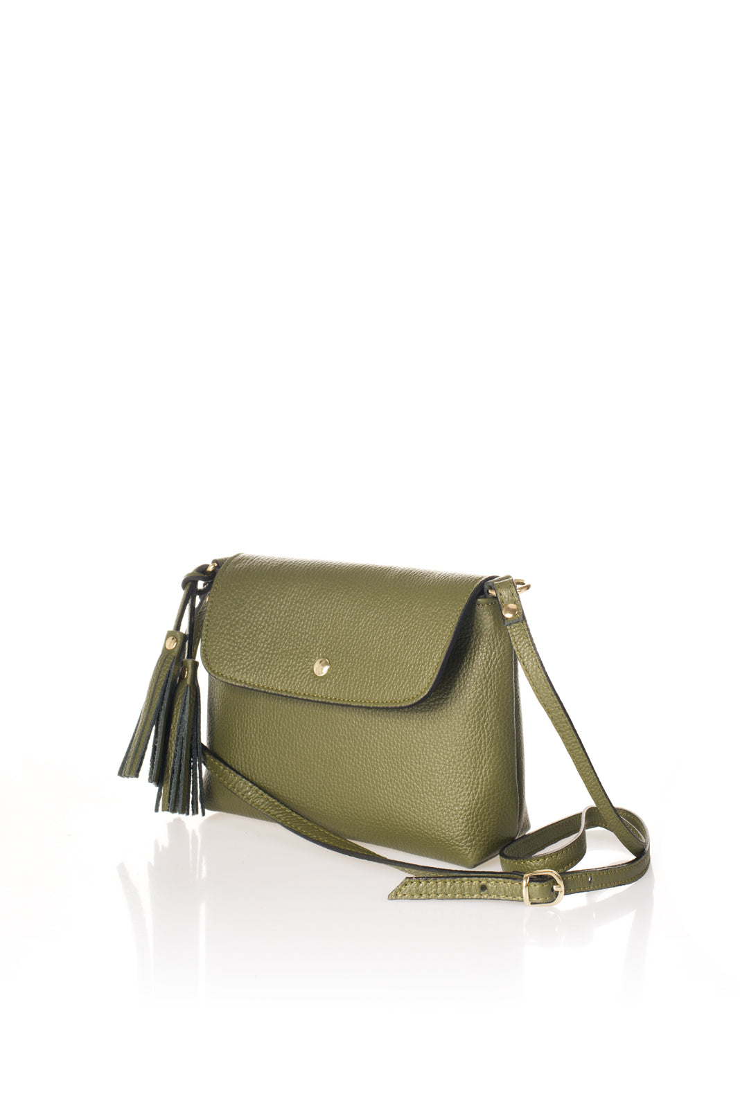 ASTER Leather Crossbody Bag - Green