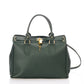 WILMA Leather Top Handle Bag - Green