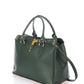 WILMA Leather Top Handle Bag - Green