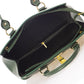 WILMA Leather Top Handle Bag - Green