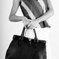 WILMA Leather Top Handle Bag - Green