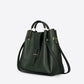 DIONE Leather Top Handle Bag - Dark-Green