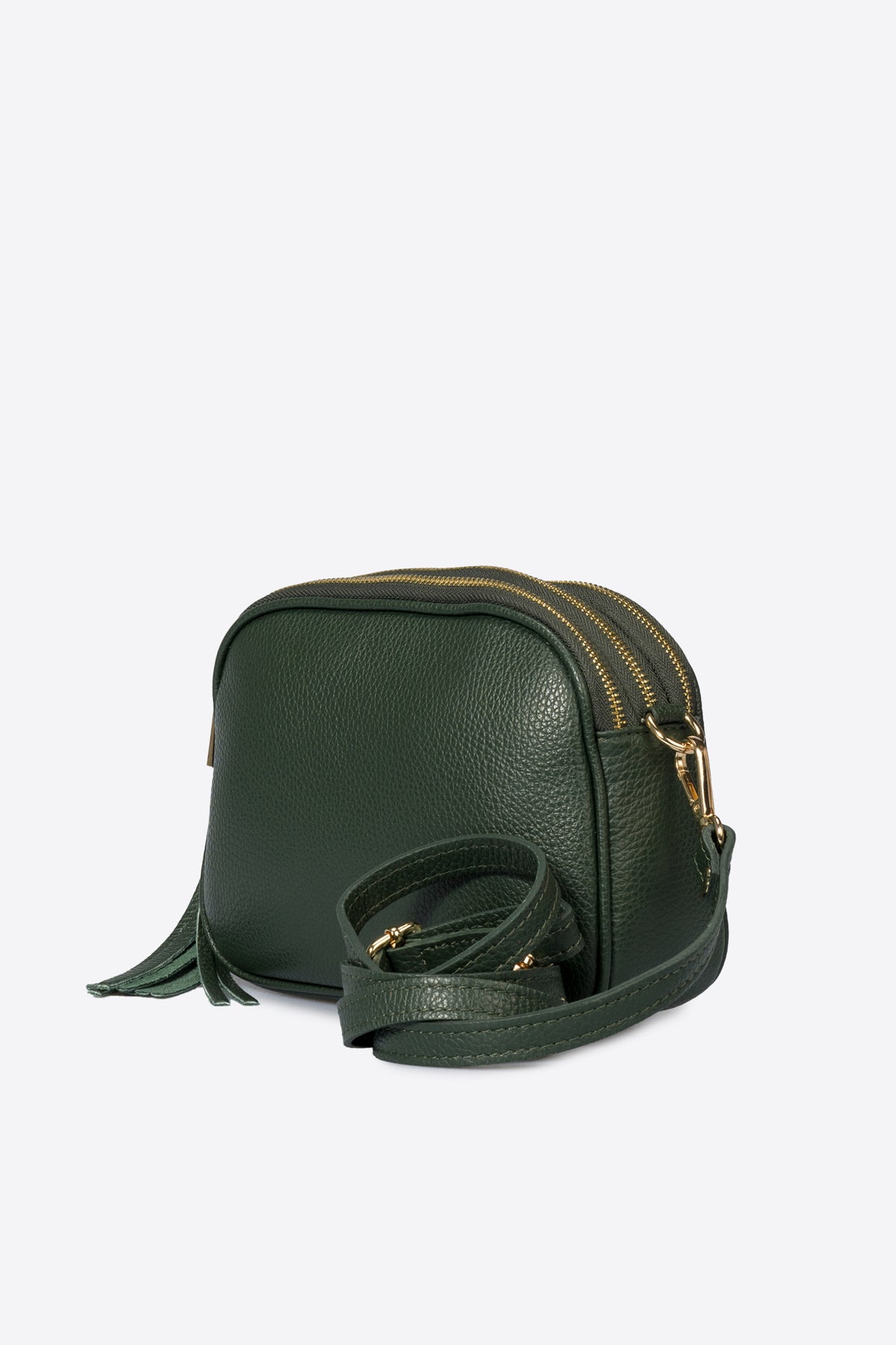 EBE Leather Crossbody Bag - Dark-Green